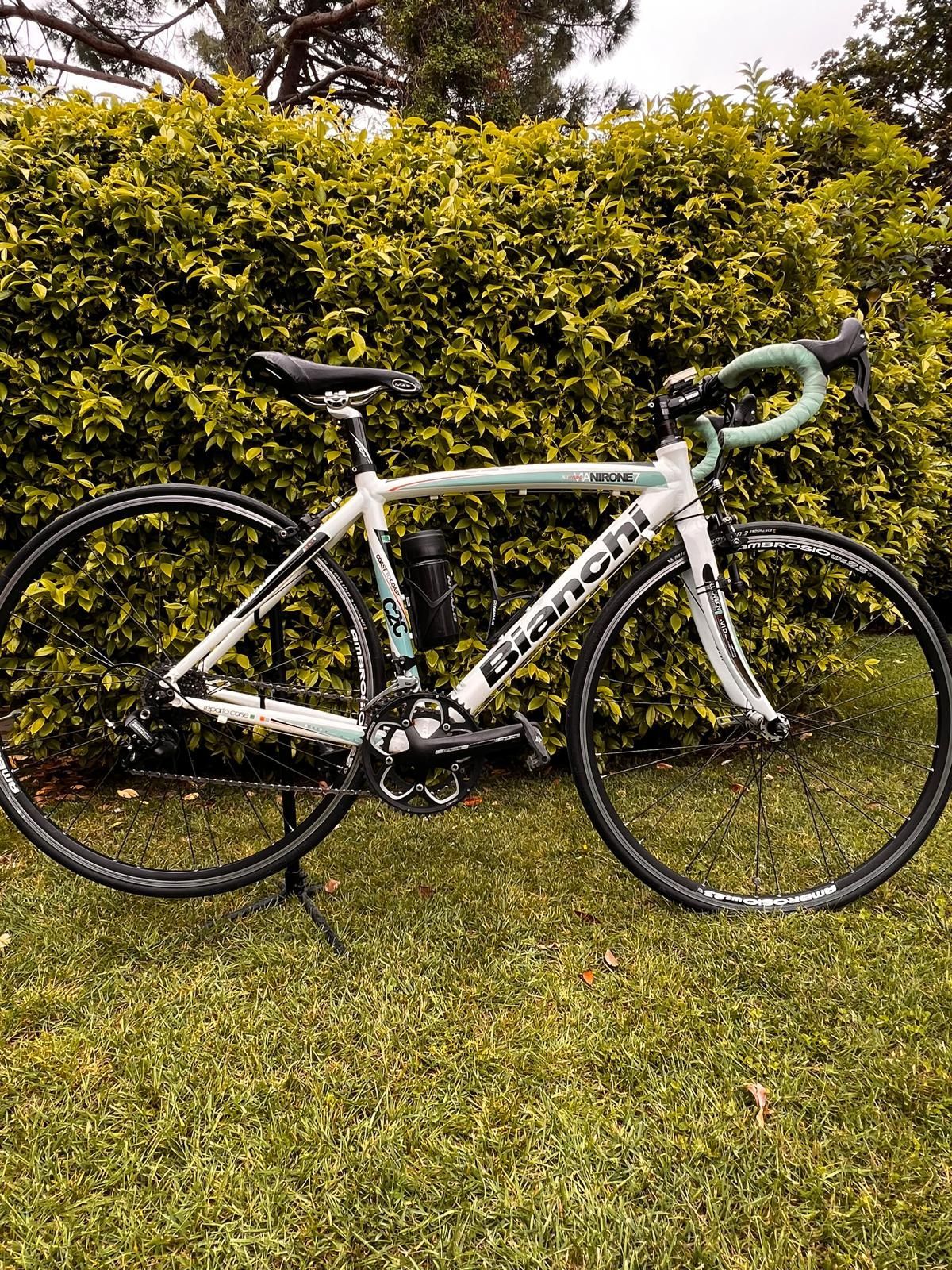 bianchi c2c nirone 7 road bike Via Shimano Claris 8-Speed Hydroformed tubing with internal cable routing and a carbon fork make it the perfect first performance road bike 2008 Bianchi Via Nirone 7