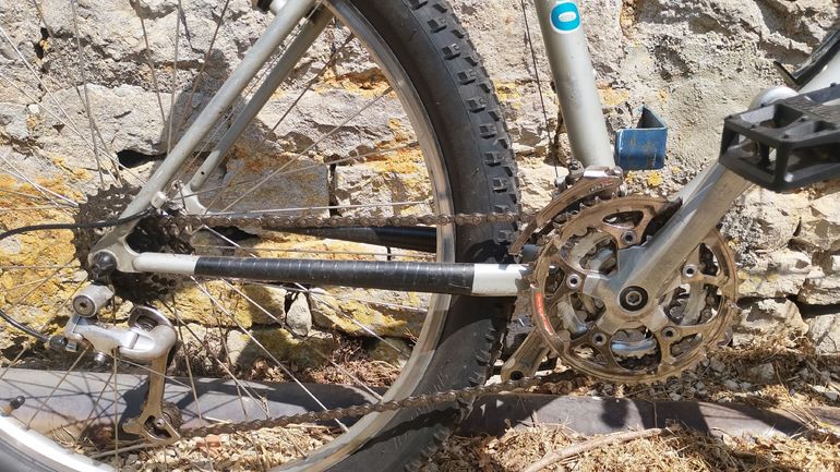 Gebrauchtes DECATHLON Custom Shimano SLX 1995 Mountainbike, Hellgrau — Bild 4 von 7