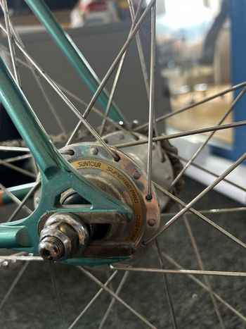Gebrauchtes Bridgestone Custom Shimano Dura Ace 1995 Road & Gravel, Grün — Bild 5 von 12