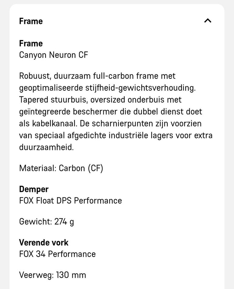 Canyon Neuron CF 9 2021 2021 Mountainbike de segunda mano, Gris claro — imagen 18 de 18