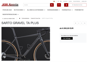 Used Sarto TA Gravel Edelradschmied handge. Rahmen 2023 Road & Gravel, Light Gray — image 3 of 14