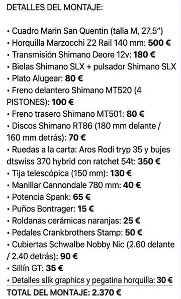 Marin Custom Shimano Deore 2022 Mountainbike usato, Grigio chiaro — immagine 7 di 7