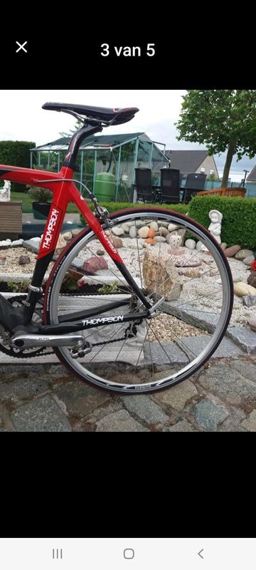 Used Thompson Custom Shimano 105 2018 Road & Gravel, Red — image 3 of 15