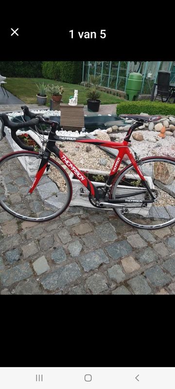 Used Thompson Custom Shimano 105 2018 Road & Gravel, Red — image 2 of 15