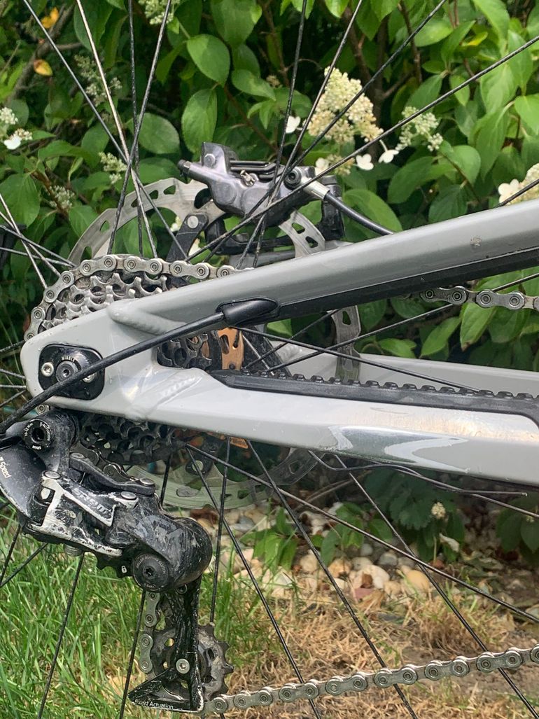 Used Nukeproof Dissent 290 Frame Only 2022 Frameset 2022 Mountainbike, Light Gray, 29 — image 9 of 9