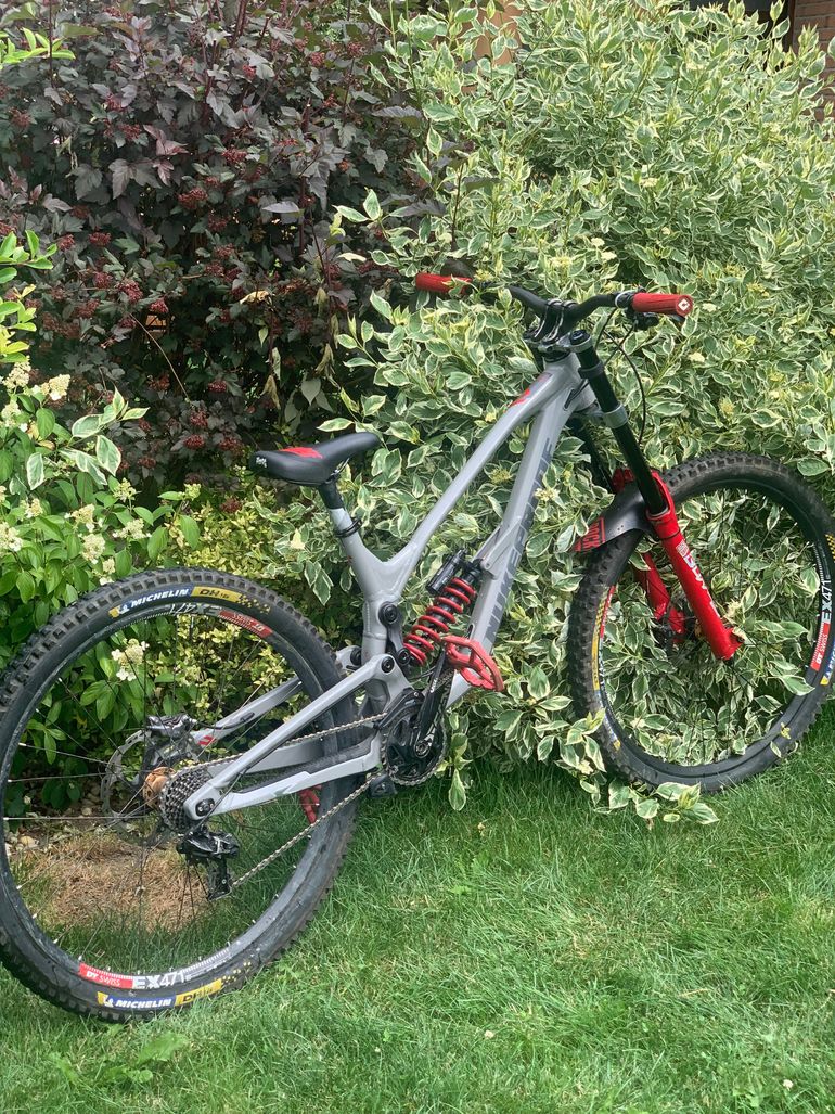 Used Nukeproof Dissent 290 Frame Only 2022 Frameset 2022 Mountainbike, Light Gray, 29 — image 2 of 9
