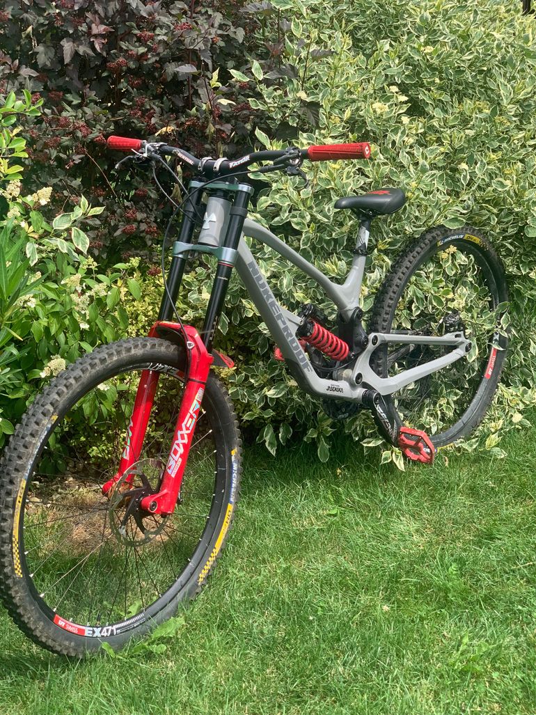 Used Nukeproof Dissent 290 Frame Only 2022 Frameset 2022 Mountainbike, Light Gray, 29 — image 3 of 9