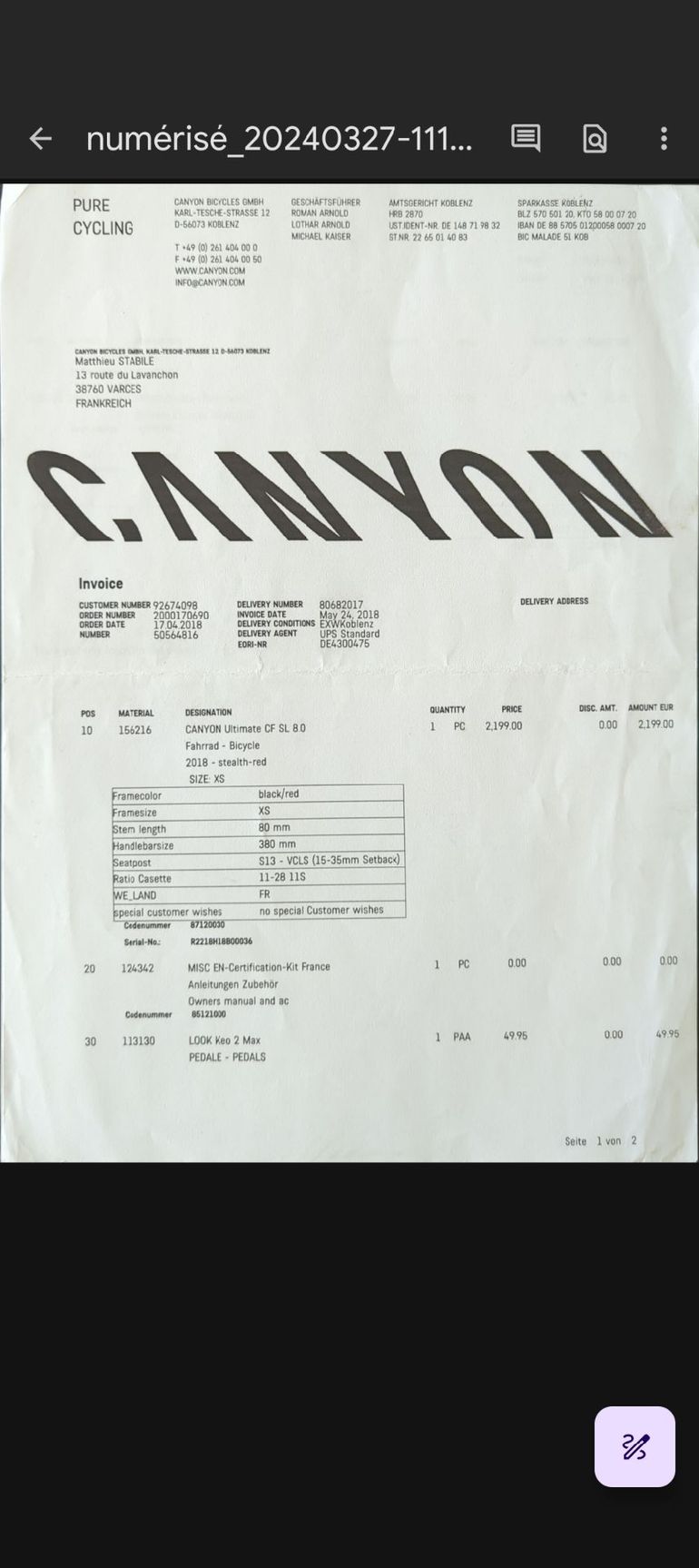 Used Canyon Ultimate CF SLX 8.0 2018 2018 Road & Gravel, Black — image 8 of 11