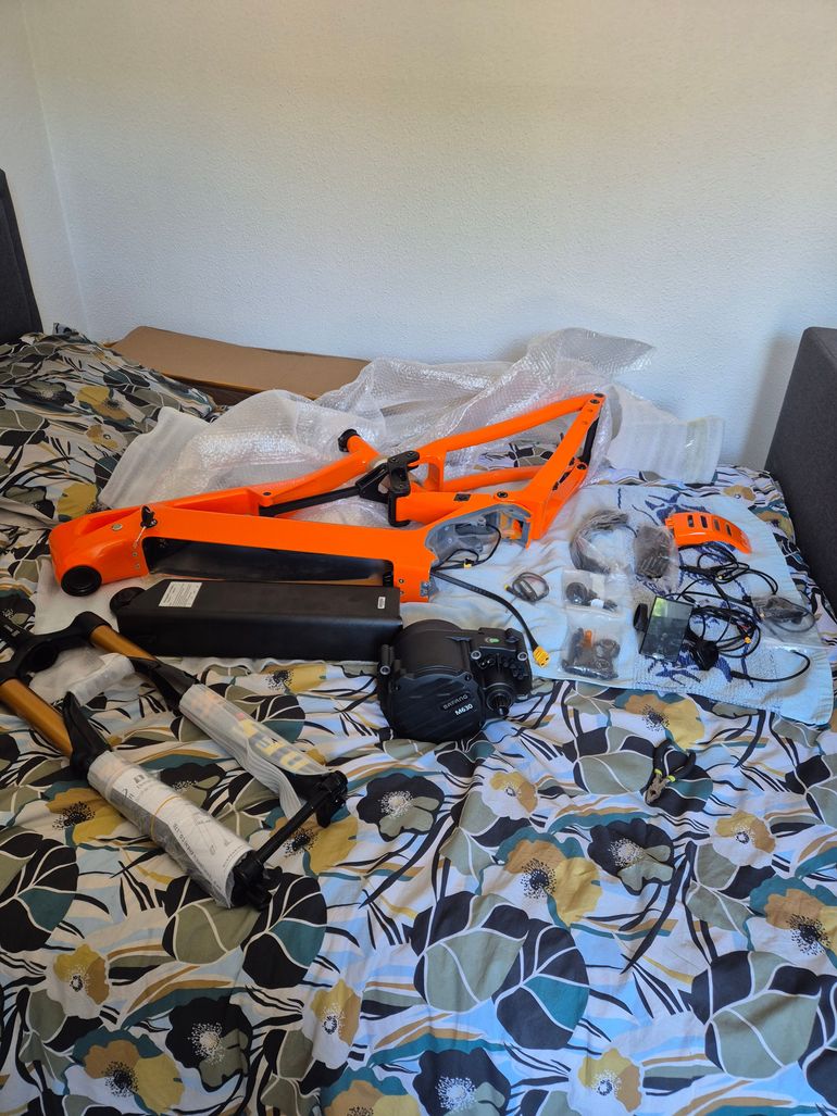 Used Dungfu e55 Vae Mtb Enduro Frameset 2025 Mountainbike, Orange — image 4 of 5