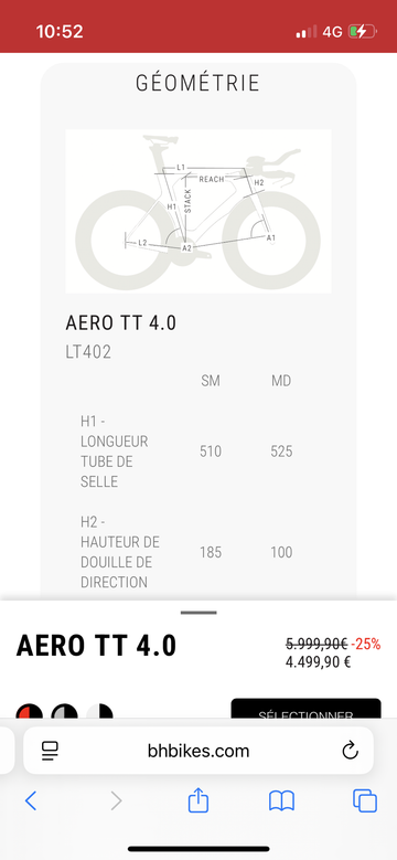 Used BH AERO TT 4.0 2023 Frameset 2023 Road & Gravel, White — image 7 of 8