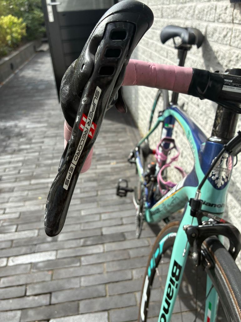 Gebrauchtes Bianchi Oltre Campagnolo Super Record EPS 2013 Road & Gravel, Blau — Bild 5 von 10