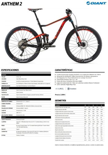 Tweedehands Giant Anthem Shimano SLX 2018 MTB