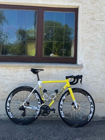 Gebrauchtes Standert Kreissäge DISC Leadout Lemon Shimano 105 R7150 12speed Di2 2023 2023 Road & Gravel