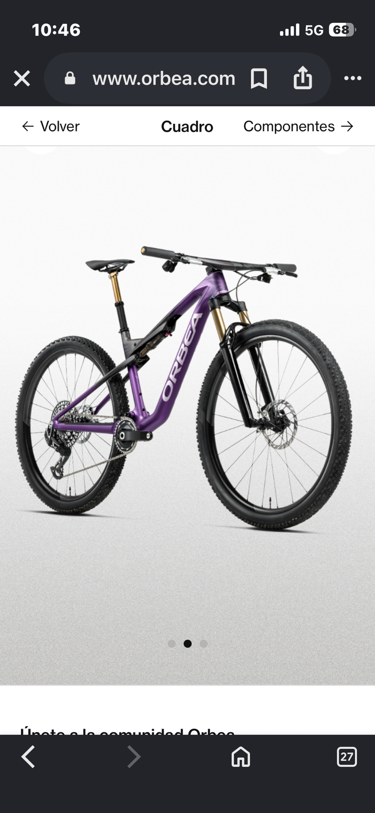 Tweedehands Orbea oiz Custom Shimano Deore XT 2027 Mountainbike — afbeelding 2 van 4