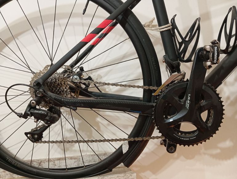 DECATHLON Custom Shimano Sora 2021 Road & Gravel usato, Nero — immagine 3 di 6