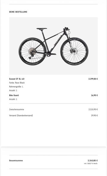 Used Canyon Exceed CF SL 6.0 2019 2019 Mountainbike, Black, 29 — image 4 of 4
