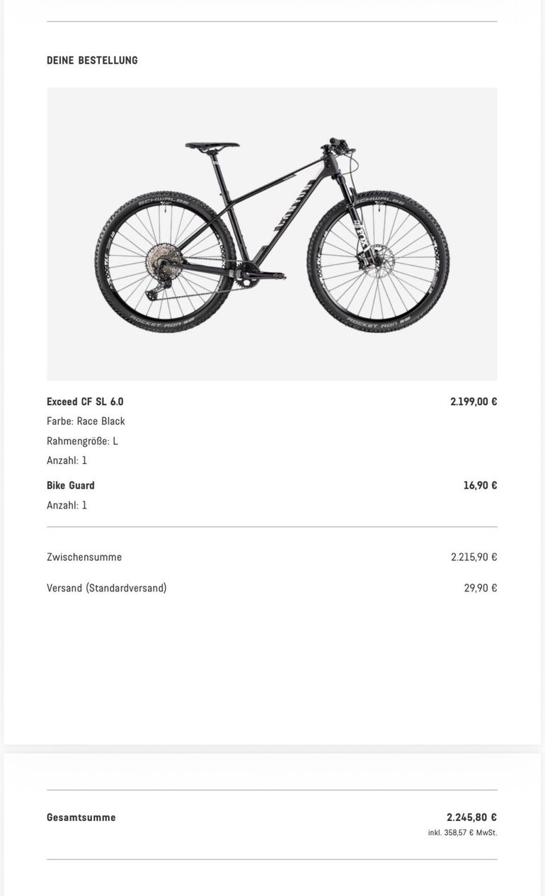 Gebrauchtes Canyon Exceed CF SL 6.0 2019 2019 Mountainbike, Schwarz, 29 — Bild 4 von 4