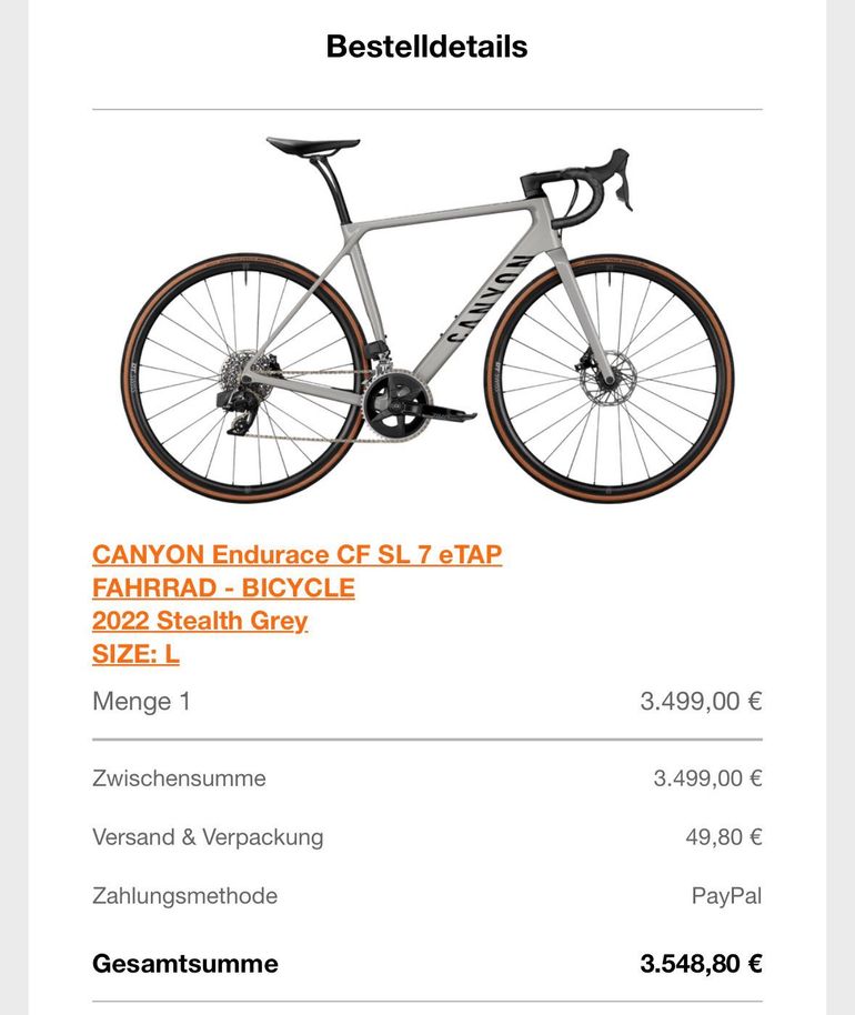 Brugt Canyon Endurace CF SL 7 eTAP 2022 2022 Road & Gravel — billede 2 af 4
