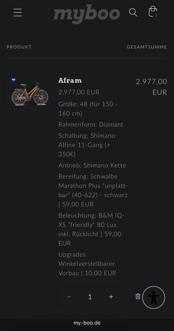 Used MyBoo Custom Shimano Alfine 11 hub gears Urban, Orange — image 15 of 15