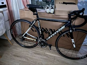 Gebrauchtes Cannondale Fat caad Shimano 105 2014 Road & Gravel, Schwarz — Bild 3 von 4