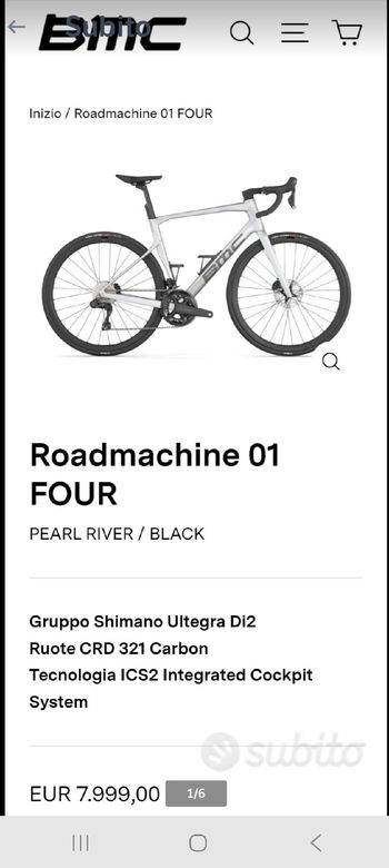 Gebrauchtes BMC Roadmachine 01 FOUR 2024 2024 Road & Gravel, Hellgrau — Bild 3 von 6