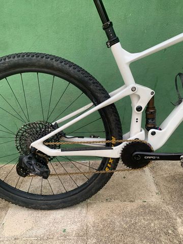Used Lee Cougan Custom SRAM GX Eagle AXS 2023 Mountainbike, White — image 4 of 6