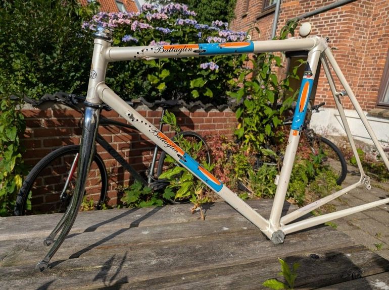 Used Battaglin Custom Frameset 1996 Road & Gravel, White — image 2 of 9