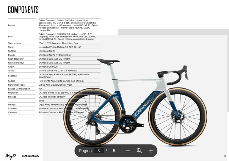 Brugt Orbea ORCA AERO M20iLTD 2025 2025 Road & Gravel — billede 3 af 3