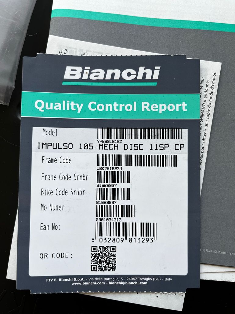 Bianchi Impulso 105 Disc 2017 2017 Road & Gravel d'occasion — image 14 sur 14