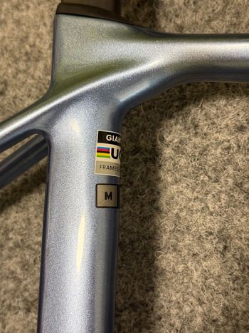 Giant TCR Advanced 0 2025 Frameset 2025 Road & Gravel usato, Blu — immagine 5 di 11