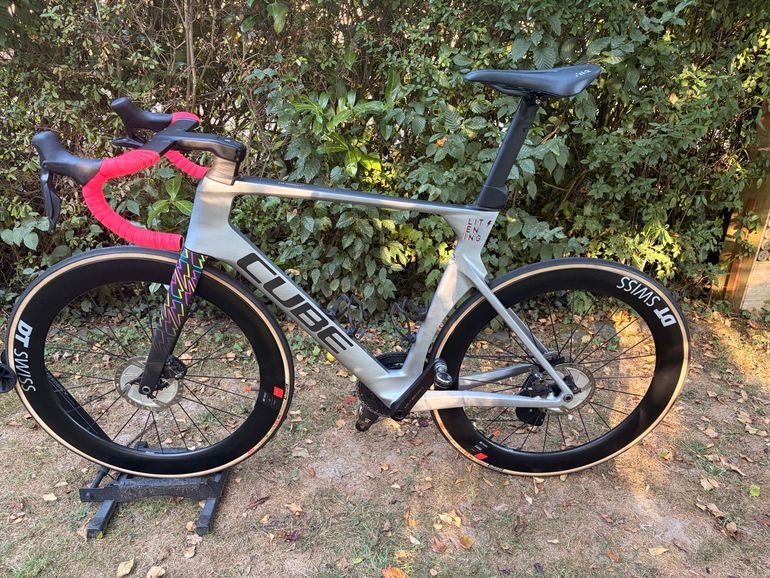 Used CUBE Litening Limited 15/100 Shimano Ultegra Di2 Ceramicspeed 2022 Road & Gravel, Light Gray — image 2 of 12