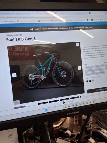 Used Trek Fuel EX 5 2021 Frameset 2021 Mountainbike, Blue, 27.5, 29 — image 7 of 10