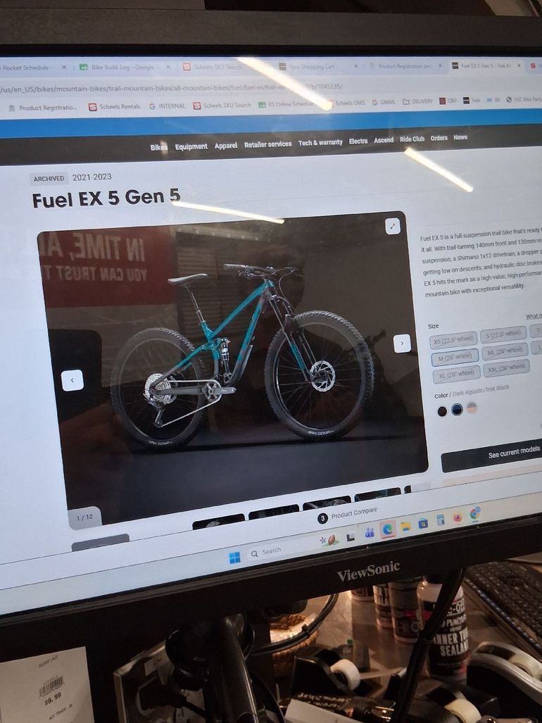 Used Trek Fuel EX 5 2021 Frameset 2021 Mountainbike, Blue, 27.5, 29 — image 7 of 10