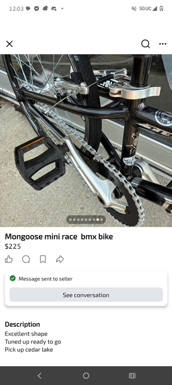 Used Mongoose Title Mini 2024 2024 Youth, Black — image 2 of 9