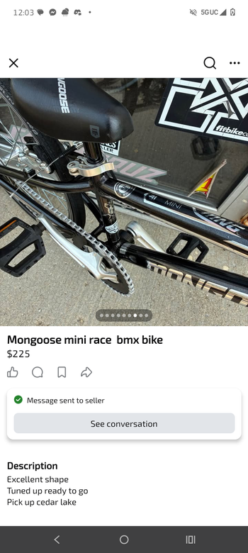 Used Mongoose Title Mini 2024 2024 Youth, Black — image 3 of 9