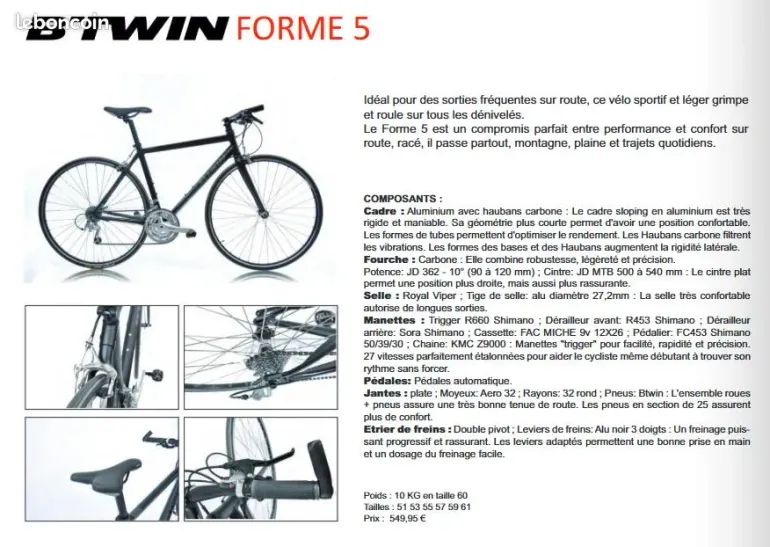 Used DECATHLON B'twin Form 5 2012 2012 Urban, Black — image 12 of 13