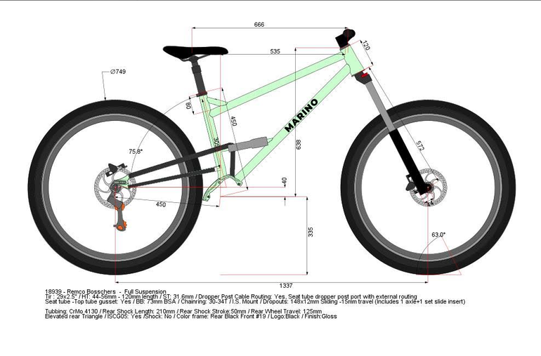 Käytetty marino Custom Trail Pinion Frameset 29" 2026 Mountainbike — kuva 5 / 5