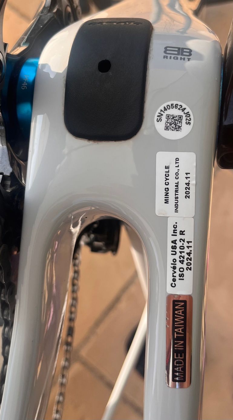 Used Cervélo R5 Frameset 2024 Frameset 2024 Road & Gravel, White — image 3 of 6