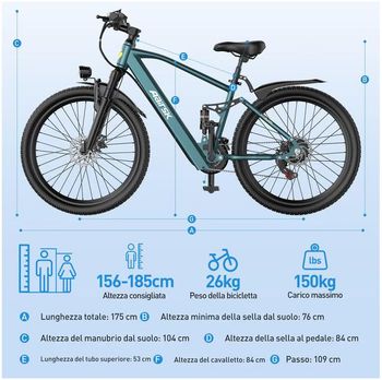 aairsk Gt900 Blu 2026 Mountainbike d'occasion — image 6 sur 12