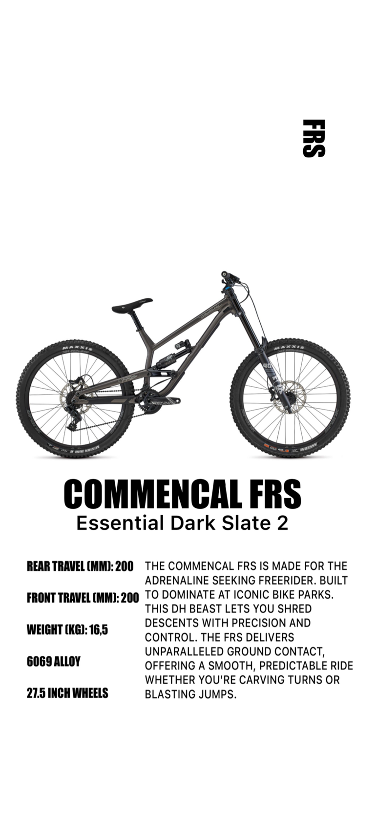 Used Commencal FRS SRAM GX DH 2024 Mountainbike, Black — image 23 of 23