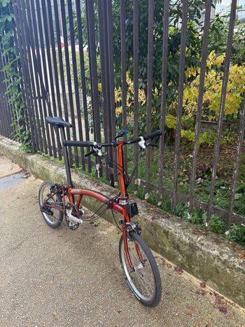 Used Brompton M6L Flame Lacquer + accessoires 2020 Urban, Orange — image 2 of 3