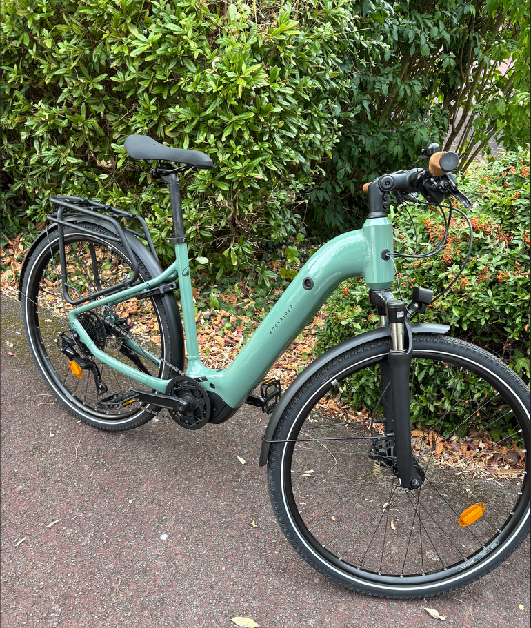 ROCKRIDER Vélo tout chemin électrique -ROCKRIDER - E ACTV 500 GREEN 2024 Urban usato, Verde — immagine 6 di 6