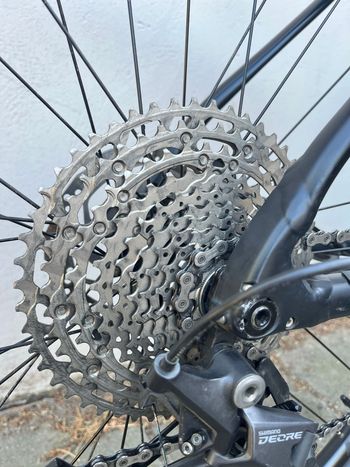 Gebrauchtes Merida Big nine Shimano Deore 2022 Mountainbike, Schwarz — Bild 11 von 12