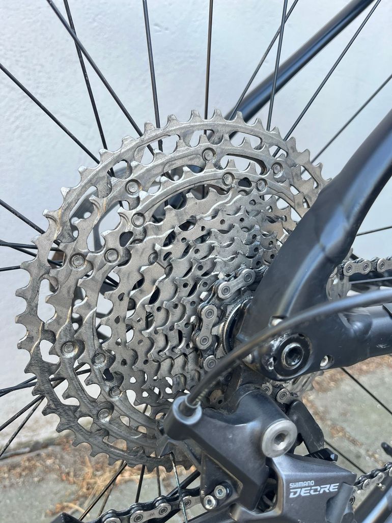 Gebrauchtes Merida Big nine Shimano Deore 2022 Mountainbike, Schwarz — Bild 11 von 12