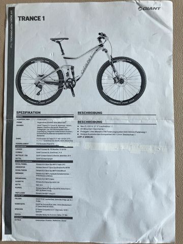 Tweedehands Giant Trance 27.5 1 2014 2014 Mountainbike — afbeelding 18 van 20
