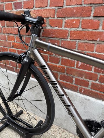 Van Nicholas NEW! Van Nicholas Boreas Titanium/Shimano 105 2x11/Vision Team 35/SLR/Size XS 2023 Road & Gravel usato, Grigio chiaro — immagine 14 di 17