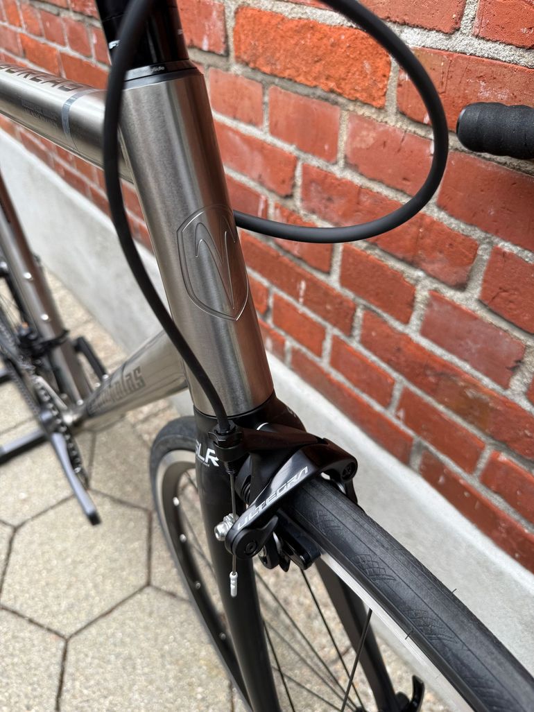 Used Van Nicholas NEW! Van Nicholas Boreas Titanium/Shimano Ultegra Di2 - 2x12/Gr.L 2023 Road & Gravel, Light Gray — image 6 of 16