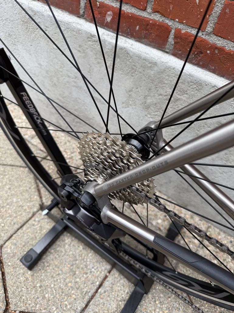Used Van Nicholas NEW! Van Nicholas Boreas Titanium/Shimano Ultegra Di2 - 2x12/Gr.L 2023 Road & Gravel, Light Gray — image 10 of 16