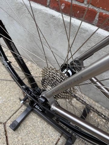 Used Van Nicholas NEW! Van Nicholas Boreas Titanium/Shimano 105 2x11/DT-Swiss R460/SLR/Size XXL 2023 Road & Gravel, Light Gray — image 10 of 17