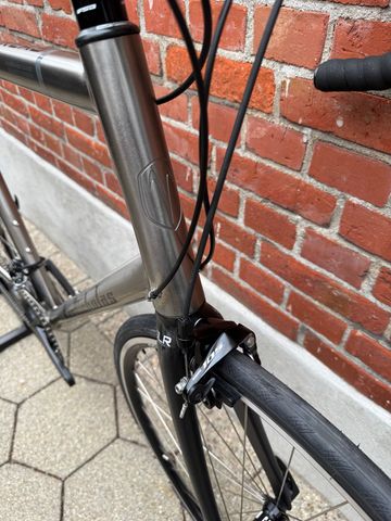 Used Van Nicholas NEW! Van Nicholas Boreas Titanium/Shimano 105 2x11/DT-Swiss R460/SLR/Size XXL 2023 Road & Gravel, Light Gray — image 6 of 17